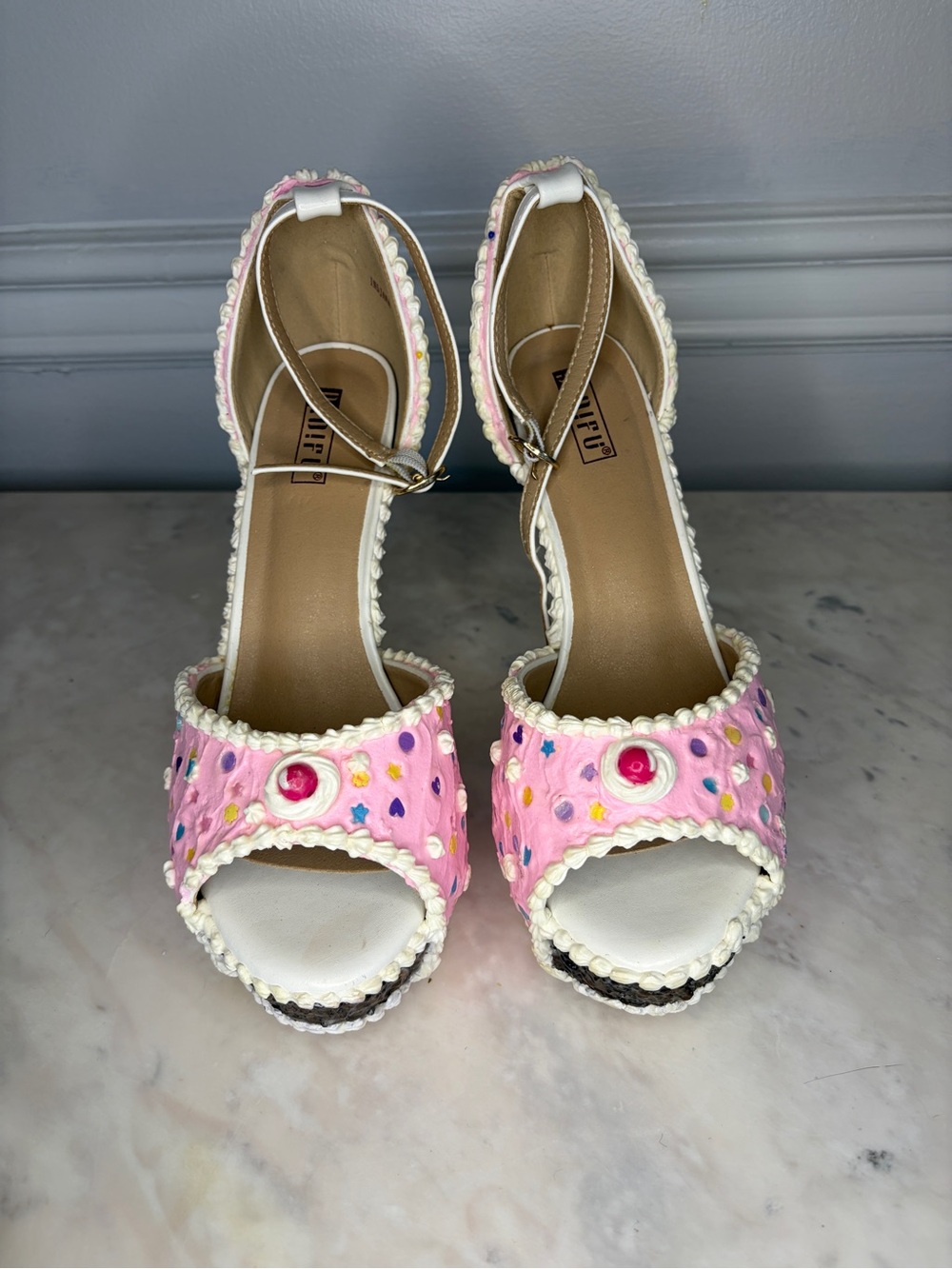 IDIFU PiNk CAKE HEELS PLATFORMS 8
